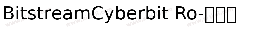 BitstreamCyberbit Ro字体转换